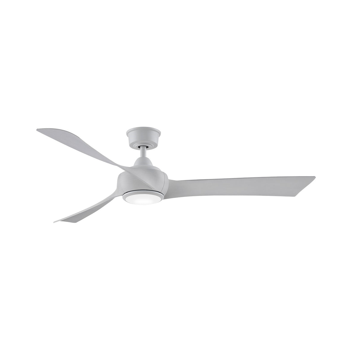Fanimation Wrap Custom 60in 1-Light Ceiling Fan | Matte White and White Washed Composite Blades | Covered Patio & Sunroom | Model FPD8530MW-60WW-LK