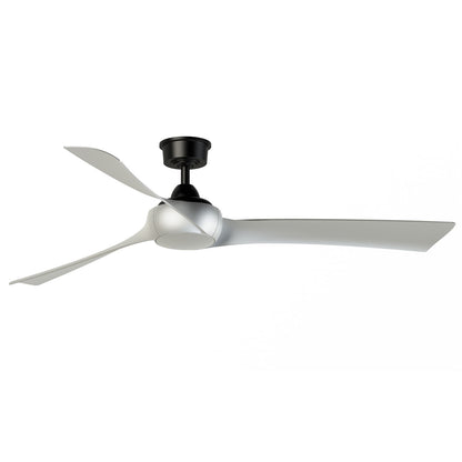 Fanimation Wrap Custom 64in Ceiling Fan | Contemporary Black and Brushed Nickel Composite Blades | Covered Patio & Living Room | Model FPD8531BL-64BN