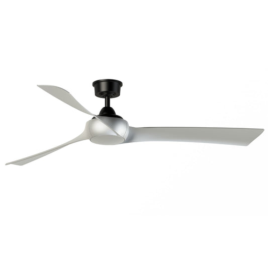 Fanimation Wrap Custom 64in Ceiling Fan | Contemporary Black and Brushed Nickel Composite Blades | Covered Patio & Living Room | Model FPD8531BL-64BN