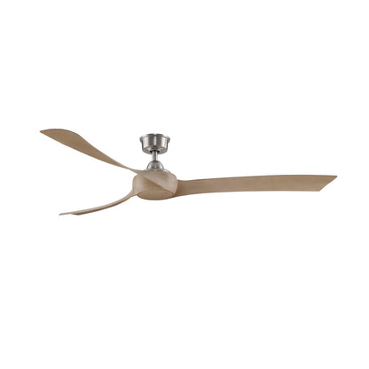 Fanimation Wrap Custom 72in Smart Ceiling Fan | Brushed Nickel and Natural Composite Blades | Covered Patio & Living Room | Model FPD8531BN-72N