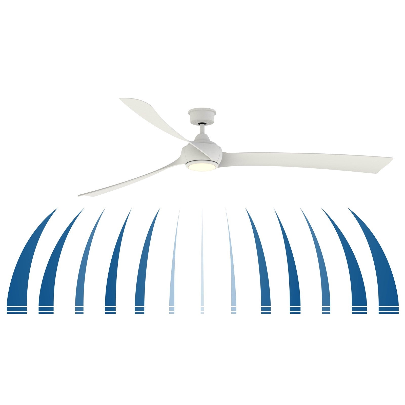 Fanimation Wrap Custom 84in 3-Blade Ceiling Fan | Brushed Nickel and Weathered Wood Composite | Covered Patio & Large Rooms | Model FPD8531BN-84WE