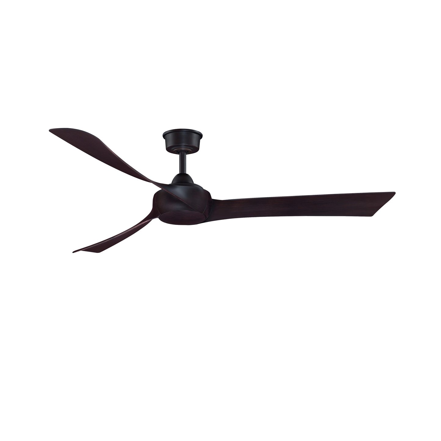 Fanimation Wrap Custom 64in 3-Blade DC Ceiling Fan | Dark Bronze and Dark Walnut Composite | Covered Patio & Living Room | Model FPD8531DZ-64DWA