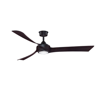 Fanimation Wrap Custom 64in 3-Blade DC Ceiling Fan with LED CCT Light Kit | Dark Bronze and Dark Walnut Composite | Model FPD8531DZ-64DWA-LK