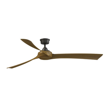 Fanimation Wrap Custom 72in 3-Blade Ceiling Fan | Dark Bronze and Koa Composite | Covered Patio & Great Room | Model FPD8531DZ-72K