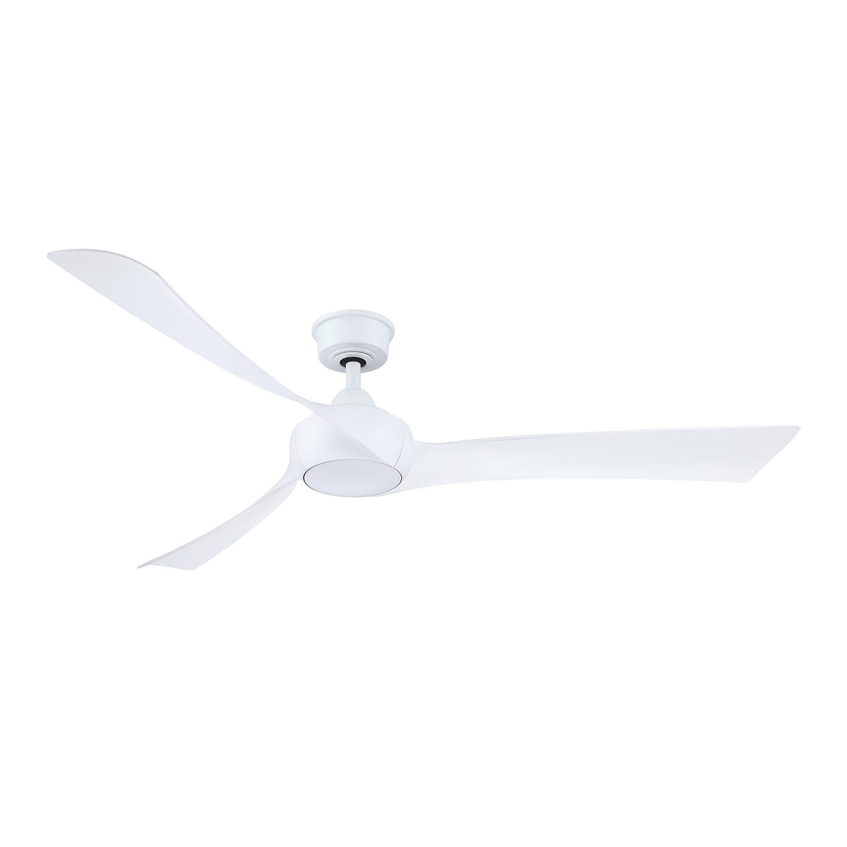 Fanimation Wrap Custom 64in 3-Blade Smart Ceiling Fan | Matte White Composite Blades | Covered Patio & Living Room | Model FPD8531MW-64MW