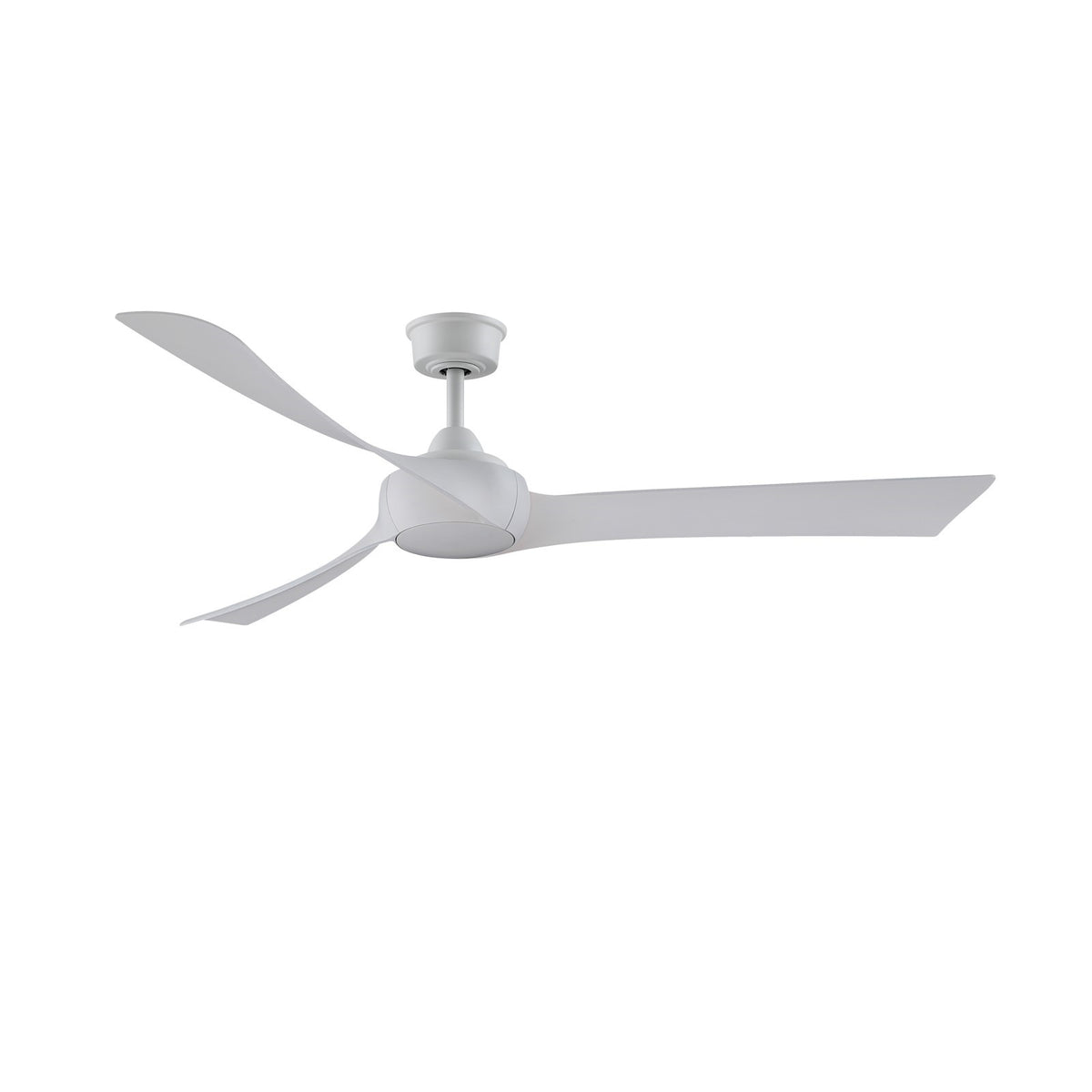 Fanimation Wrap Custom 64in 3-Blade Smart Ceiling Fan | Matte White and White Washed Composite Blades | Covered Patio & Living | Model FPD8531MW-64WW