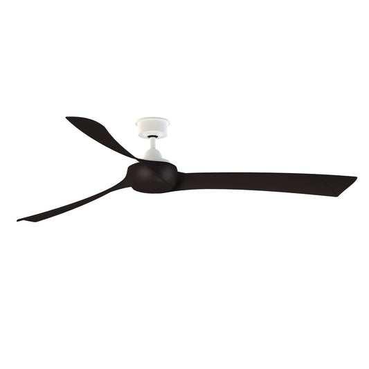 Fanimation Wrap Custom 72in 3-Blade Smart Ceiling Fan | Matte White and Dark Walnut Composite Blades | Covered Patio & Living | Model FPD8531MW-72DWA