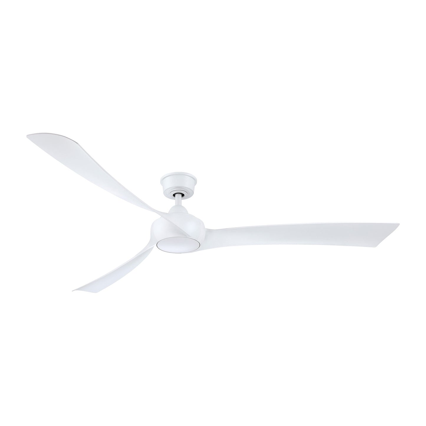 Fanimation Wrap Custom 72in Smart Ceiling Fan | Matte White and Matte White Composite Blades | Covered Patio & Living Room | Model FPD8531MW-72MW
