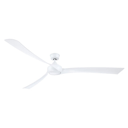 Fanimation Wrap Custom 84in 3-Blade Smart Ceiling Fan | Matte White and Matte White Composite Blades | Covered Patio & Porch | Model FPD8531MW-84MW