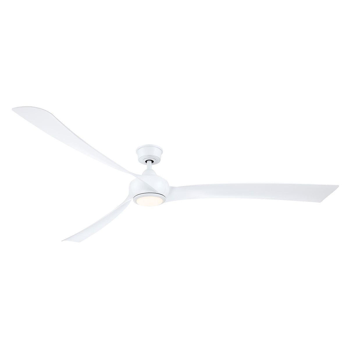 Fanimation Wrap Custom 84in 3-Blade Smart Ceiling Fan with LED Light Kit | Matte White and Matte White Composite Blades | Model FPD8531MW-84MW-LK