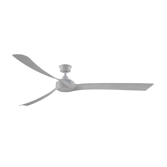 Fanimation Wrap Custom 84in 3-Blade Smart Ceiling Fan | Matte White and White Washed Composite | Covered Patio & Living Room | Model FPD8531MW-84WW