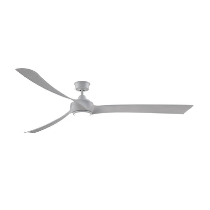 Fanimation Wrap Custom 84in 3-Blade Smart Ceiling Fan with LED Light | Matte White and White Washed Composite | Covered | Model FPD8531MW-84WW-LK