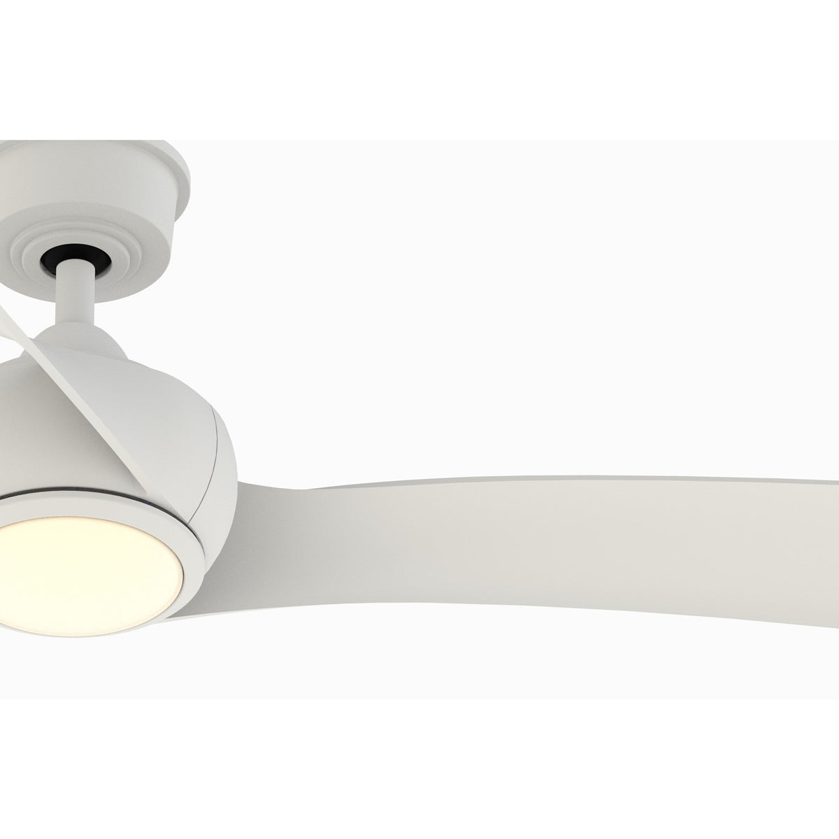 Fanimation Wrap Custom 84in 3-Blade Smart Ceiling Fan with LED Light | Matte White and White Washed Composite | Covered | Model FPD8531MW-84WW-LK