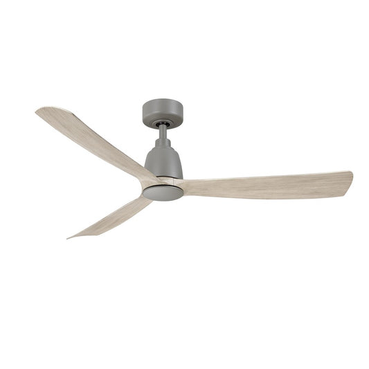 Fanimation Kute 52in 3-Blade DC Ceiling Fan | Antique Graphite and Light Oak Composite Blades | Covered Patio & Sunroom | Model FPD8534AGP