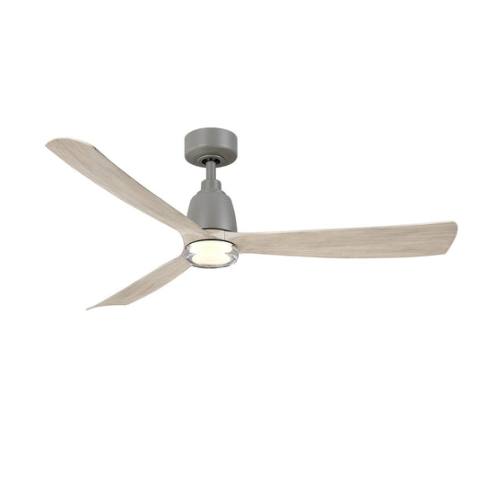 Fanimation Kute 52in Smart Ceiling Fan | Antique Graphite and Clear Glass | Covered Patio & Living Room | 52 x 52 x 13.8 in | Model FPD8534AGP-DWLK