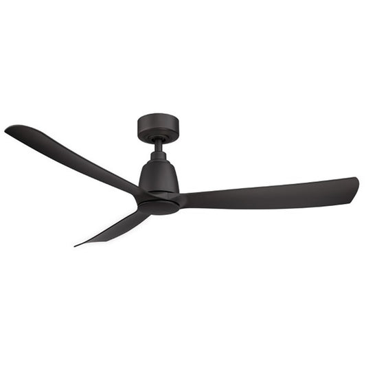Fanimation Kute 52in 3-Blade DC Ceiling Fan | Black and Black Composite Blades | Covered Patio & Sunroom | Model FPD8534BL
