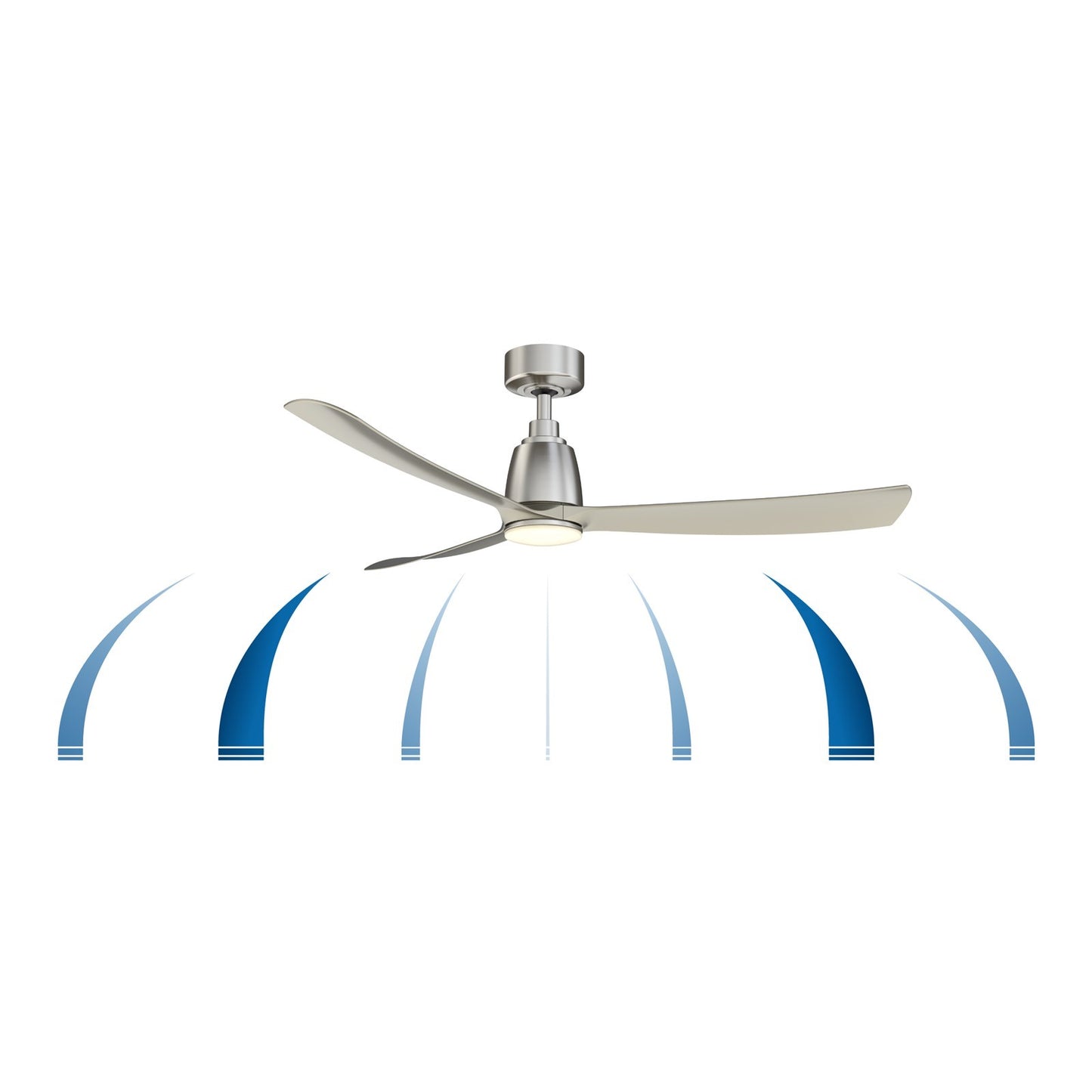 Fanimation Kute 52in Flush Smart Ceiling Fan No Light | Black and Koa Composite Blades | Covered Patio & Bedroom | Model FPD8534BLK-F