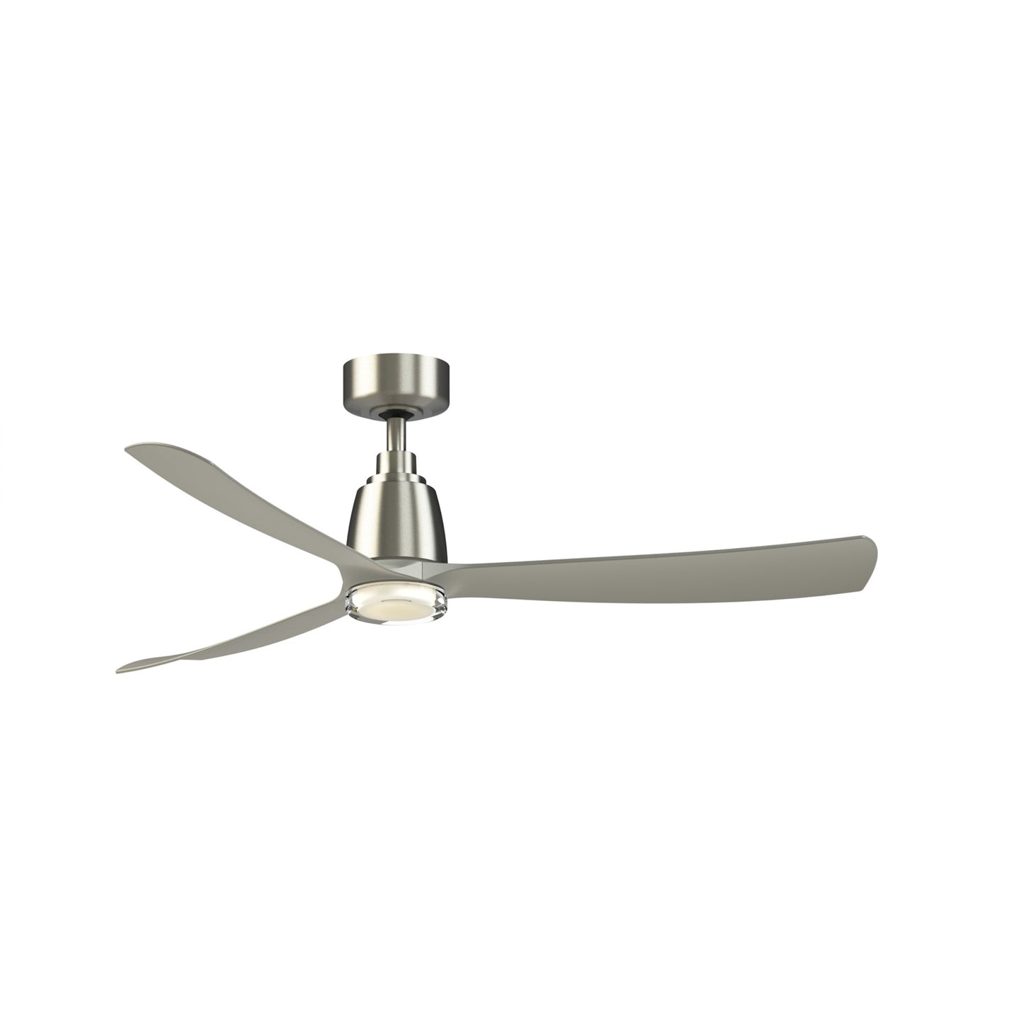 Fanimation Kute 52in 1-Light Smart Ceiling Fan | Brushed Nickel and Clear Glass | Covered Patio & Bedroom | 52 x 52 x 13.8 in | Model FPD8534BN-DWLK
