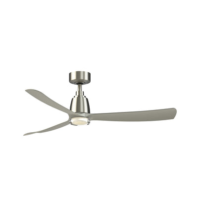 Fanimation Kute 52in 1-Light Smart Ceiling Fan | Brushed Nickel and Clear Glass | Covered Patio & Bedroom | 52 x 52 x 13.8 in | Model FPD8534BN-DWLK