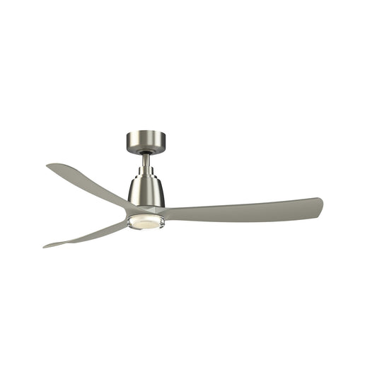 Fanimation Kute 52in 1-Light Smart Ceiling Fan | Brushed Nickel and Clear Glass | Covered Patio & Bedroom | 52 x 52 x 13.8 in | Model FPD8534BN-DWLK