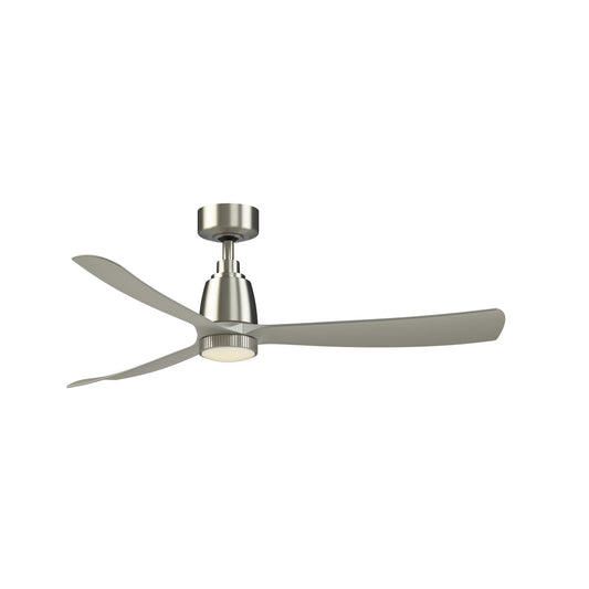 Fanimation Kute 52in 1-Light Smart Ceiling Fan | Brushed Nickel and Opal Frosted Glass | Covered Patio & Bedroom | Model FPD8534BN-KLK