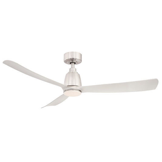 Fanimation Kute 52in 1-Light Smart Ceiling Fan | Brushed Nickel and Opal Frosted Glass | Covered Patio & Bedroom | Model FPD8534BN-LK