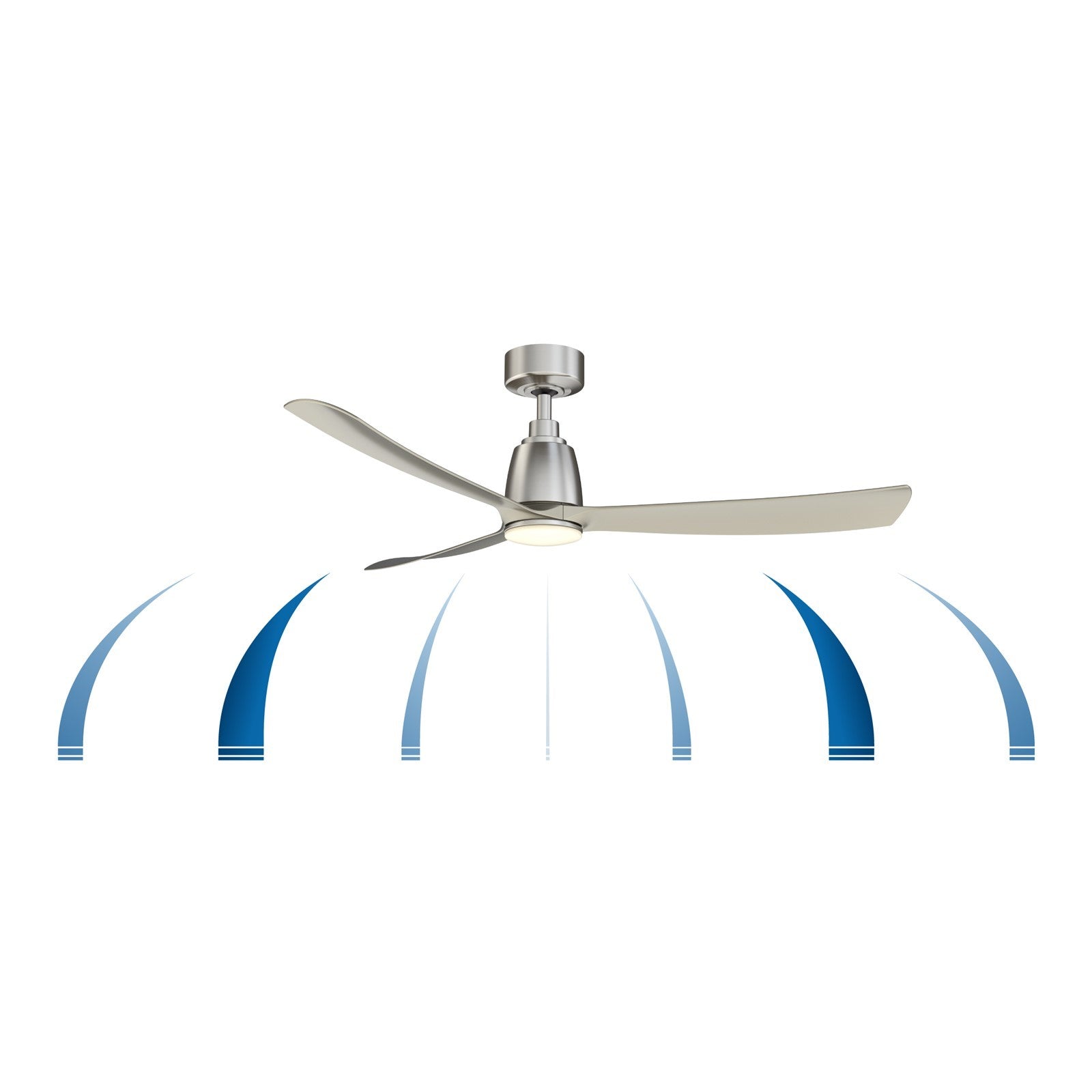 Fanimation Kute 52in Flush Smart Ceiling Fan | Dark Bronze and Dark Walnut Composite Blades | Covered Patio & Bedroom | Model FPD8534DZ-F