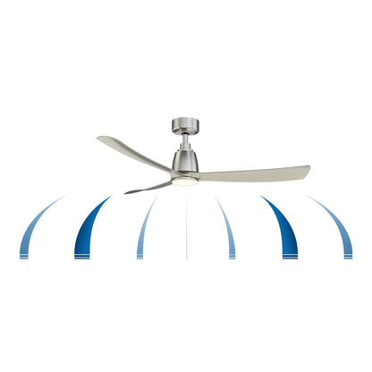 Fanimation Kute 52in Flush Smart Ceiling Fan | Dark Bronze and Dark Walnut Composite Blades | Covered Patio & Bedroom | Model FPD8534DZ-F