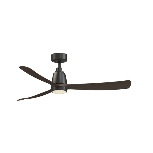 Fanimation Kute 52in 1-Light Smart Ceiling Fan | Dark Bronze and Opal Frosted Glass | Covered Patio & Bedroom | Model FPD8534DZ-KLK