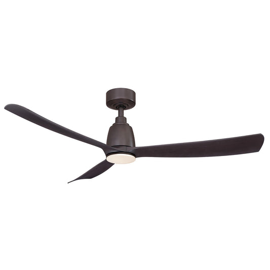 Fanimation Kute 52in 1-Light Smart Ceiling Fan | Dark Bronze and Opal Frosted Glass | Covered Patio & Bedroom | Model FPD8534DZ-LK