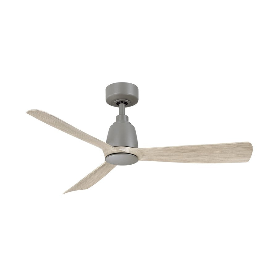 Fanimation Kute 44in 3-Blade Ceiling Fan | Antique Graphite and Light Oak Composite Blades | Covered Patio & Bedroom | Model FPD8547AGP