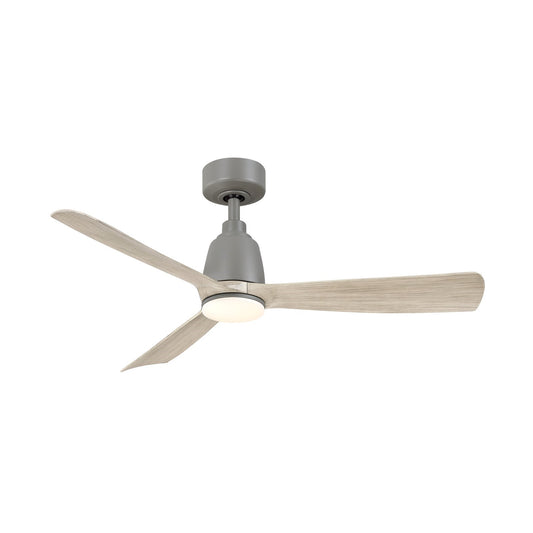 Fanimation Kute 44 44in 1-Light Ceiling Fan | Antique Graphite and Light Oak Composite Blades | Covered Patio & Bedroom | Model FPD8547AGP-LK