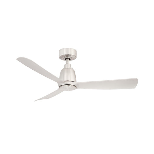 Fanimation Kute 44in 3-Blade Ceiling Fan | Brushed Nickel and Brushed Nickel Composite Blades | Indoor & Outdoor Damp Rated | Model FPD8547BN