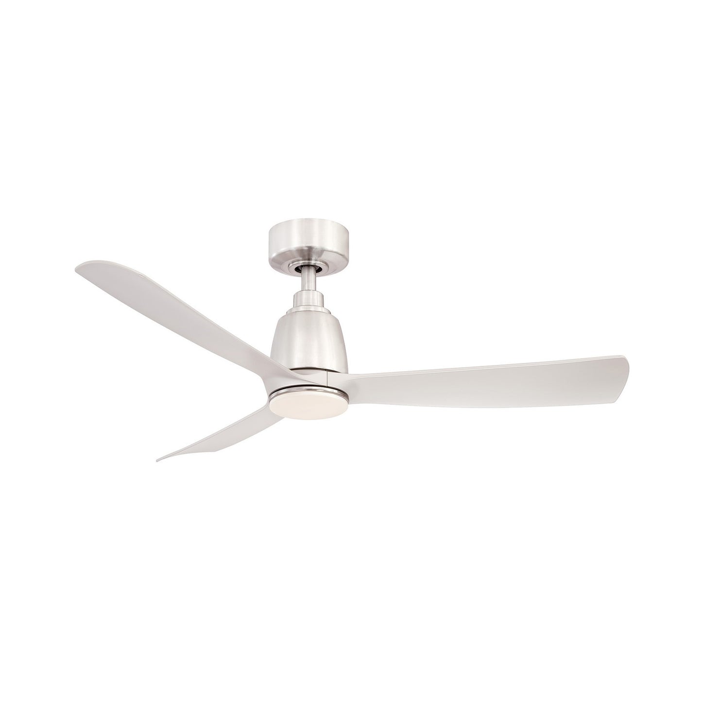 Fanimation Kute 44in Smart Ceiling Fan | Brushed Nickel and Opal Frosted Glass | Covered Patio & Living Room | 44 x 44 x 13.78 in | Model FPD8547BN-LK