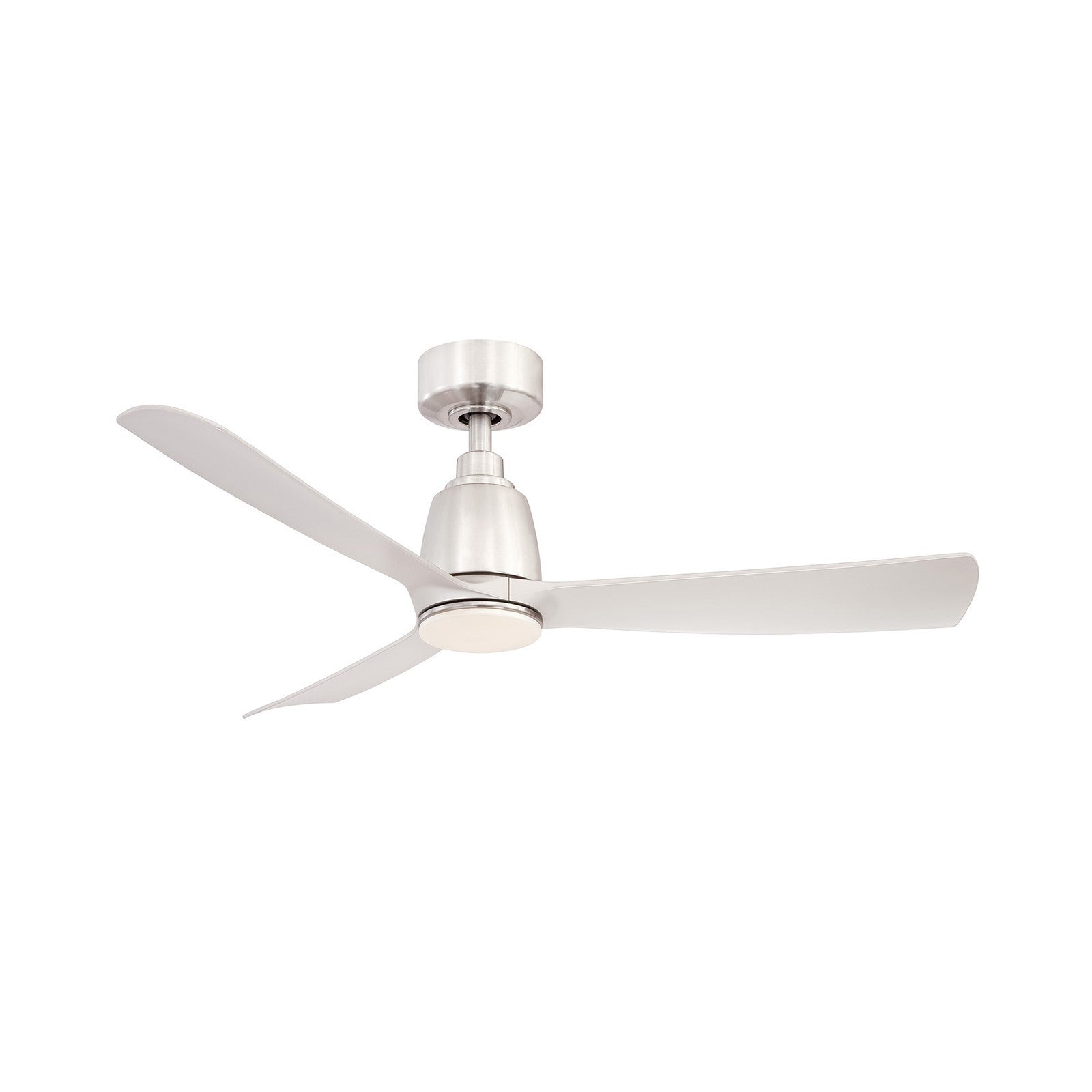 Fanimation Kute 44in Smart Ceiling Fan | Brushed Nickel and Opal Frosted Glass | Covered Patio & Living Room | 44 x 44 x 13.78 in | Model FPD8547BN-LK