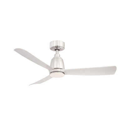Fanimation Kute 44in Smart Ceiling Fan | Brushed Nickel and Opal Frosted Glass | Covered Patio & Living Room | 44 x 44 x 13.78 in | Model FPD8547BN-LK