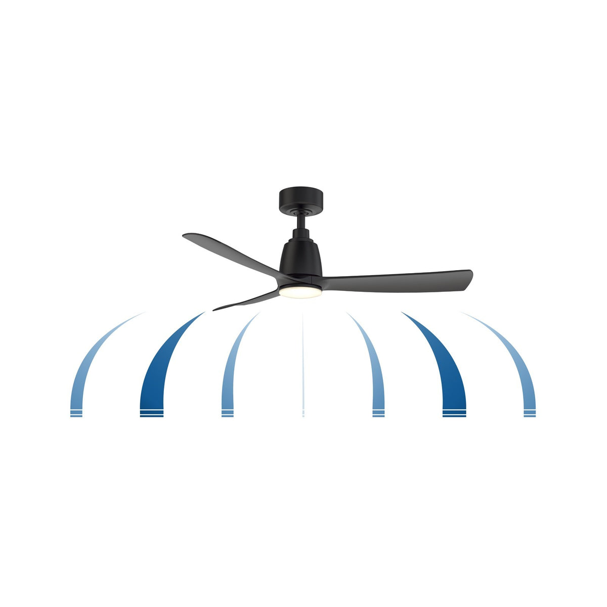 Fanimation Kute 44in Flush 1-Light Smart Ceiling Fan | Brushed Satin Brass and Natural Composite Blades | Low Ceilings | Model FPD8547BSN-LK-F