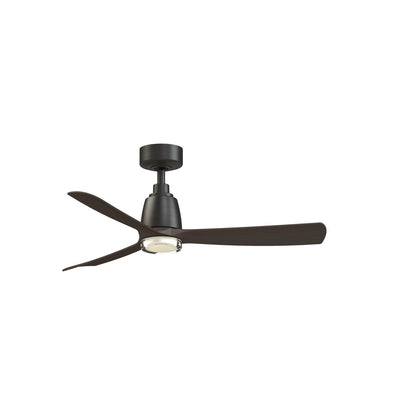 Fanimation Kute 44 1-Light Smart Ceiling Fan | Dark Bronze and Dark Walnut Composite | Covered Patio & Bedroom | Model FPD8547DZ-DWLK