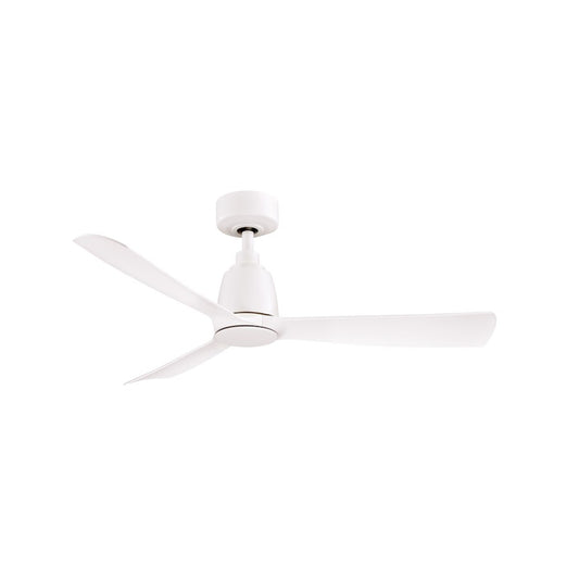 Fanimation Kute 44in 3-Blade Ceiling Fan | Matte White Composite | Covered Patio & Bedroom | 44 x 44 x 13 in | Model FPD8547MW