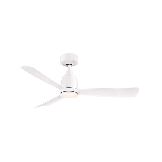 Fanimation Kute 44in 1-Light Smart Ceiling Fan | Matte White and Opal Frosted Glass | Covered Patio & Bedroom | Model FPD8547MW-LK