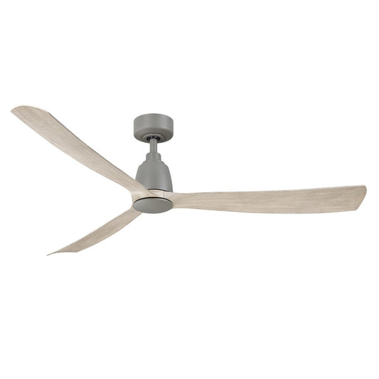 Fanimation Kute 60in 3-Blade Ceiling Fan | Antique Graphite and Light Oak Composite | Covered Patio & Great Room | 60 x 60 x 13 in | Model FPD8560AGP