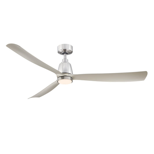 Fanimation Kute 60 60in 1-Light Smart Ceiling Fan | Modern Brushed Nickel and Opal Frosted | Covered Patio & Bedroom | Model FPD8560BN-KLK