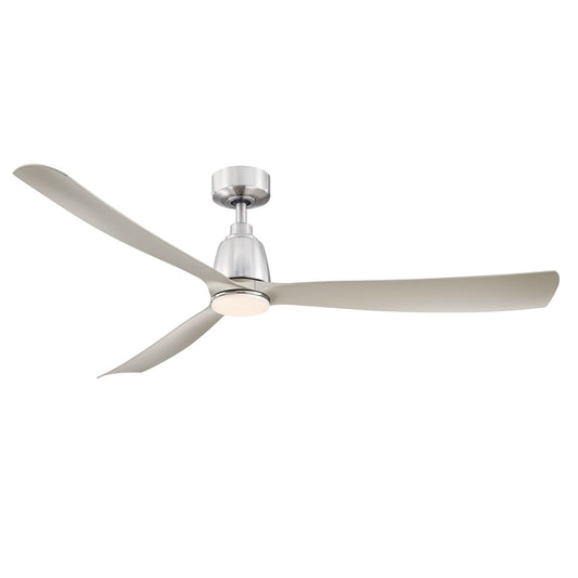 Fanimation Kute 60in 1-Light Ceiling Fan | Brushed Nickel and Opal Frosted Glass | Covered Patio & Bedroom | 60 x 60 x 13.78 in | Model FPD8560BN-LK