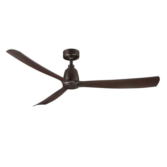 Fanimation Kute 60in 3-Blade Ceiling Fan | Dark Bronze & Dark Walnut Blades | Indoor & Covered Patio | 60 x 60 x 13 in | Model FPD8560DZ