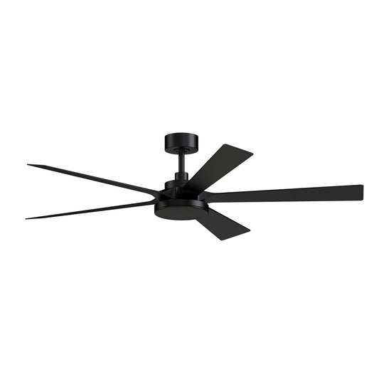 Fanimation TorchAire 64in 5-Light Ceiling Fan | Modern Black and Opal Frosted Glass | Covered Patio & Living Room | Model FPD8564BL