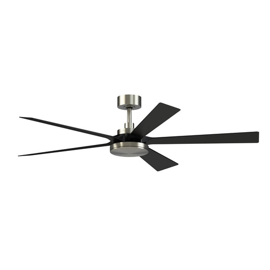 Fanimation TorchAire 64in 5-Light Ceiling Fan | Modern Brushed Nickel and Opal Frosted Glass | Covered Patio & Living Room | Model FPD8564BN