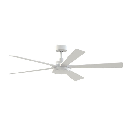 Fanimation TorchAire 64in 1-Light Ceiling Fan | Modern Matte White and Opal Frosted Glass | Covered Patio & Living Room | Model FPD8564MW