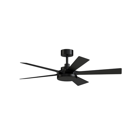 Fanimation TorchAire 52in 1-Light Ceiling Fan | Modern Black and Opal Frosted Glass | Covered Patio & Bedroom | 52 x 52 x 14.8 in | Model FPD8570BL