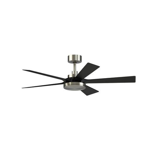 Fanimation TorchAire 52in 1-Light Ceiling Fan | Modern Brushed Nickel and Opal Frosted Glass | Covered Patio & Bedroom | Model FPD8570BN