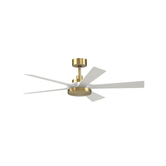 Fanimation TorchAire 52in 5-Blade Ceiling Fan | Brushed Satin Brass and Opal Frosted Glass | Living Room & Covered Patio | Model FPD8570BS